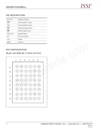 IS62WV10248BLL-55BI-TR數據表 頁面 2