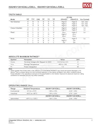 IS62WV12816DBLL-45TLI-TR Datenblatt Seite 3