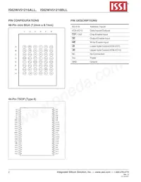 IS62WV51216BLL-55BI-TR Datasheet Pagina 2