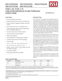 IS64LF25636A-7.5TQLA3 Datasheet Copertura