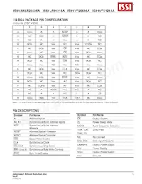 IS64LF25636A-7.5TQLA3 Datasheet Pagina 5