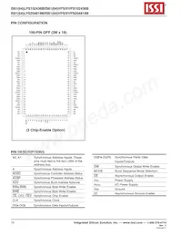 IS64LPS102436B-166B2LA3-TR Datenblatt Seite 10