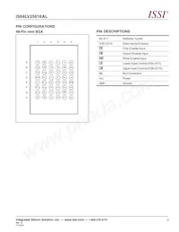 IS64LV25616AL-12TA3-TR Datasheet Pagina 3