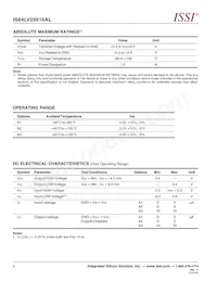 IS64LV25616AL-12TA3-TR Datenblatt Seite 4