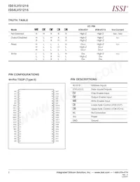 IS64LV51216-12TLA3-TR Datenblatt Seite 2