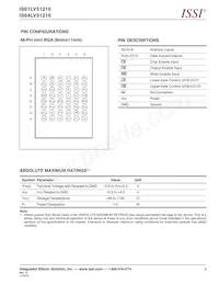 IS64LV51216-12TLA3-TR Datenblatt Seite 3