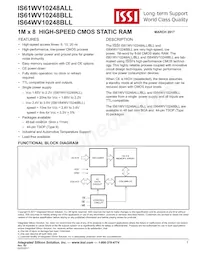 IS64WV10248BLL-10CTLA3 Datenblatt Cover