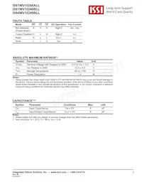 IS64WV10248BLL-10CTLA3 Datenblatt Seite 3