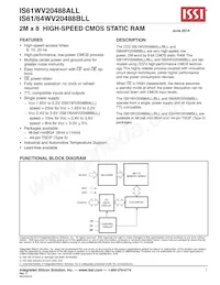 IS64WV20488BLL-10CTLA3 Datenblatt Cover