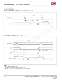 IS64WV20488BLL-10CTLA3 Datasheet Pagina 10