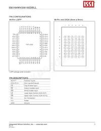 IS64WV25616EDBLL-10BA3-TR Datasheet Pagina 3