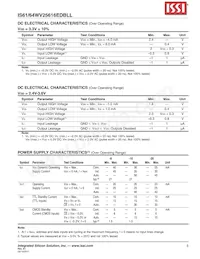 IS64WV25616EDBLL-10BA3-TR Datasheet Pagina 5