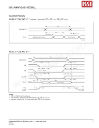 IS64WV25616EDBLL-10BA3-TR數據表 頁面 7