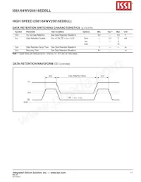 IS64WV25616EDBLL-10BA3-TR Datasheet Pagina 11