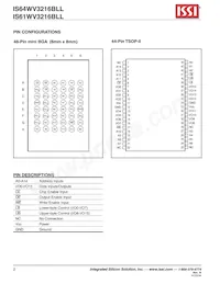 IS64WV3216BLL-15CTLA3 Datasheet Pagina 2