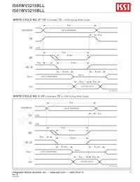 IS64WV3216BLL-15CTLA3 Datasheet Pagina 11