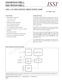 IS64WV6416BLL-15TA3-TR Datasheet Copertura