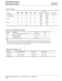 IS64WV6416BLL-15TA3-TR Datasheet Pagina 3