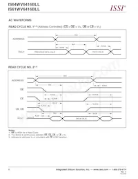 IS64WV6416BLL-15TA3-TR數據表 頁面 8