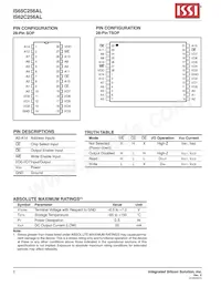 IS65C256AL-25TLA3 Datenblatt Seite 2