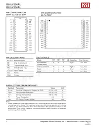 IS65LV256AL-45TLA3 Datenblatt Seite 2