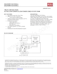 IS65WV102416DBLL-55CTLA3 Datasheet Cover