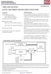 IS66WV1M16EBLL-55BLI Datenblatt Cover