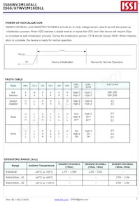 IS66WV1M16EBLL-55BLI Datenblatt Seite 3