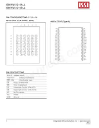 IS66WV51216BLL-55TLI-TR Datasheet Pagina 2