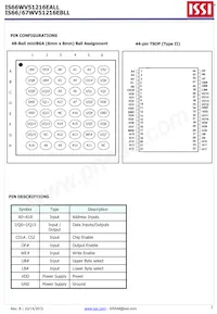 IS66WV51216EBLL-55BLI-TR Datenblatt Seite 2