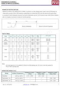 IS66WV51216EBLL-55BLI-TR Datenblatt Seite 3