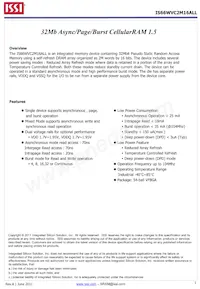 IS66WVC2M16ALL-7010BLI-TR Datasheet Copertura