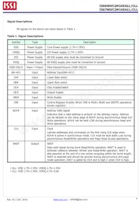 IS66WVC2M16ECLL-7010BLI Datenblatt Seite 4