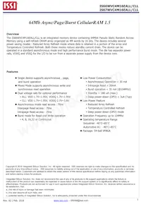 IS66WVC4M16ECLL-7010BLI Datasheet Copertura