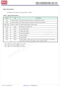 IS66WVE4M16EBLL-55BLI-TR數據表 頁面 5