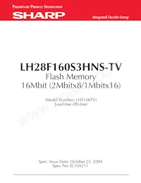 LH28F160S3HNS-TV數據表 封面