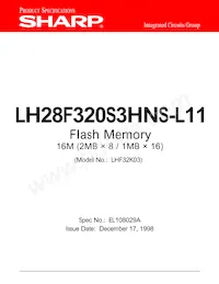 LH28F320S3HNS-L11 Datasheet Cover