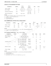 LH5164AN-10L Datasheet Pagina 3