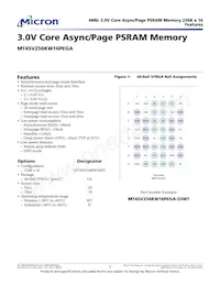 MT45V256KW16PEGA-70 WT TR Datasheet Copertura