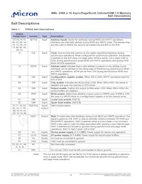 MT45W256KW16BEGB-708 WT TR Datasheet Pagina 6