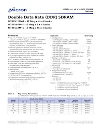 MT46V64M8CV-5B:J Datasheet Cover