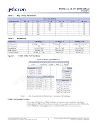 MT47H64M8B6-25E L:D TR Datasheet Pagina 2