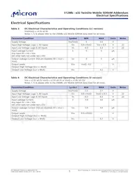 MT48H16M32L2F5-8 TR Datenblatt Seite 5