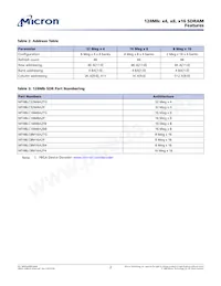 MT48LC16M8A2P-7E:L Datenblatt Seite 2