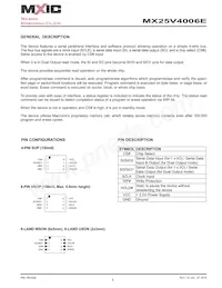 MX25V4006EZUI-13G數據表 頁面 5