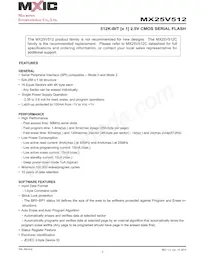 MX25V512ZUI-20G Datasheet Pagina 2