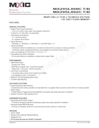 MX29SL800CBXEC-90G Datasheet Copertura