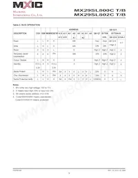 MX29SL800CBXEC-90G Datenblatt Seite 8