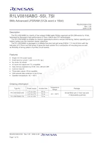 R1LV0816ABG-7SI#S0 Datasheet Copertura