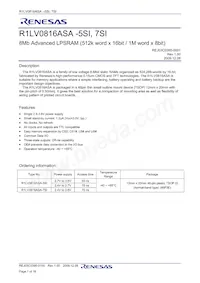 R1LV0816ASA-7SI#S0 Datasheet Pagina 3